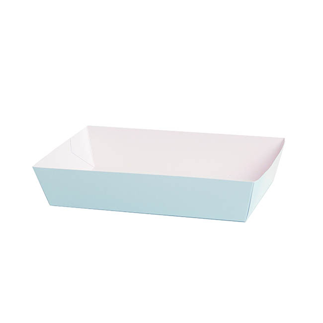 Lunch Tray Cardboard Pastel Blue 10pk (19x11x4.5cmH)