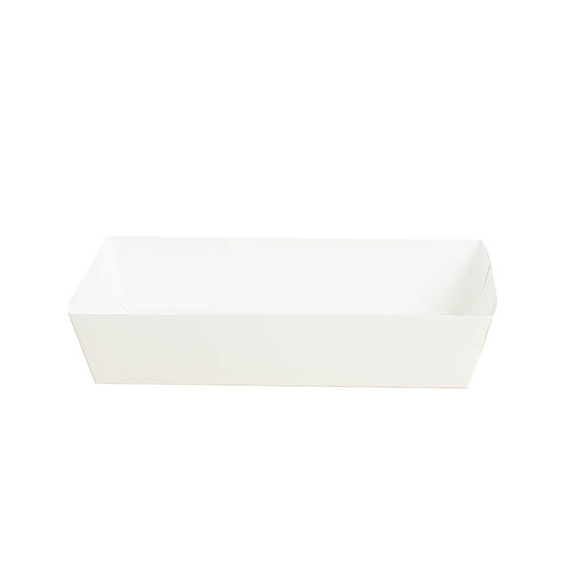 Lunch Tray Cardboard White 10pk (19x11x4.5cmH)
