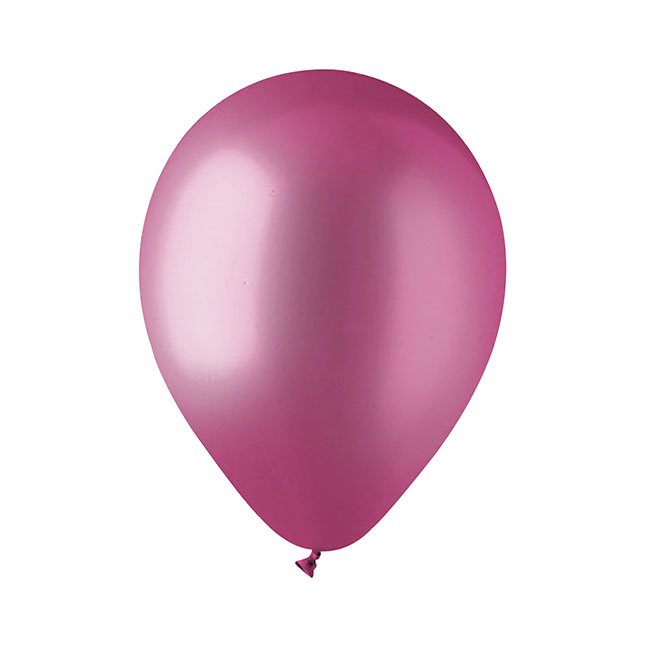 Latex Balloon Helium Grade Pack 18 Metallic Fuchsia (30cm)