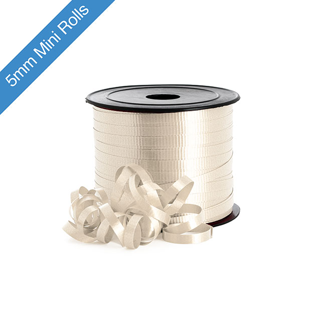 Ribbon Curling 5mm Mini Roll Cream (5mmx85m)