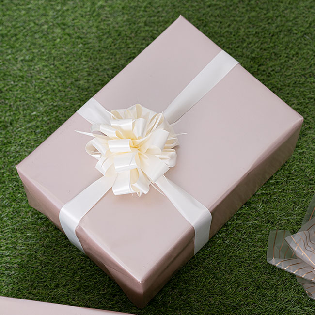 Tear Ribbon Florists Hampers Gifts Cream (30mmx91m)