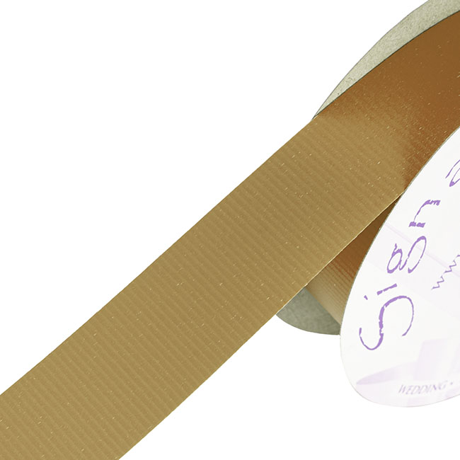 Premium Tear Ribbon Embossed Grosgrain Gold (30mmx50m)
