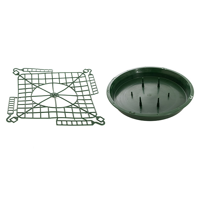 Designer Bowl & Guard Round Bas Pack5 (33Dx3.5cmH) Green