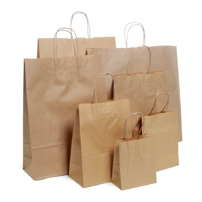 Brown Kraft Paper Bag Shopper Extra Small (140Wx75Gx165mmH)
