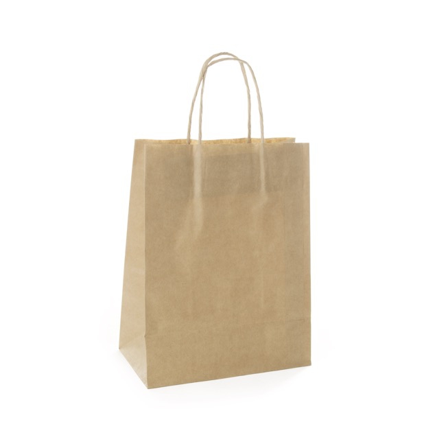 Brown Kraft Paper Bag Shopper Large (205Wx110Gx275mmH)