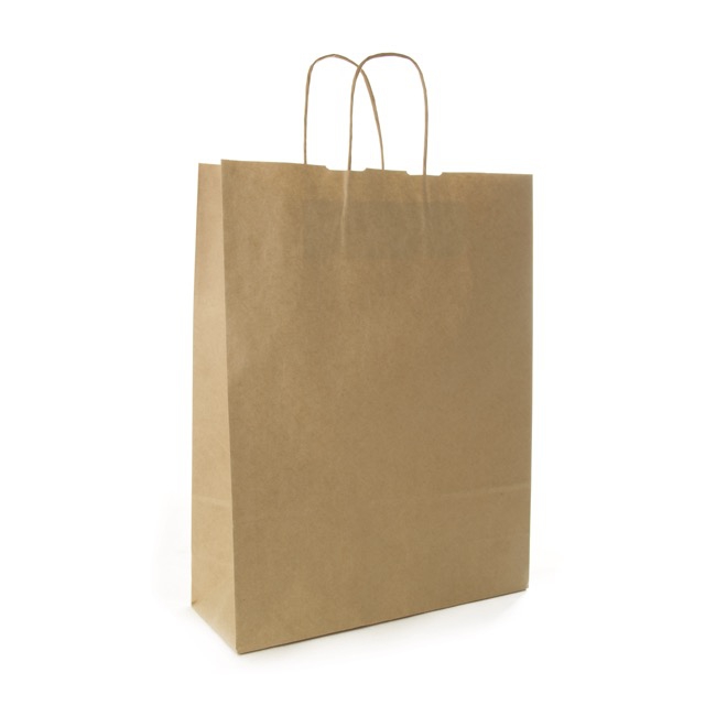 Brown Kraft Paper Bag Shopper Jumbo (320Wx110Gx420mmH)