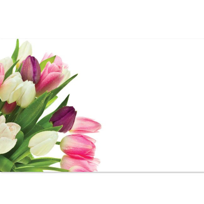 Cards Tulip Bunch (10x6.5cmH) Pack 50