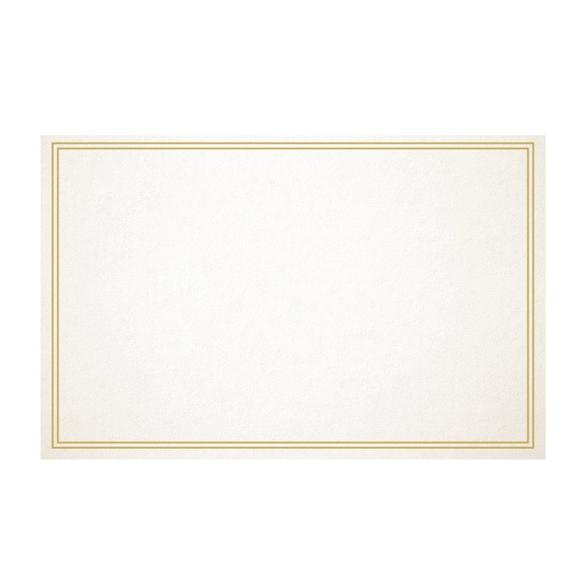 Cards Cream Texture Silhouette Gold (10x6.5cmH) Pack 50