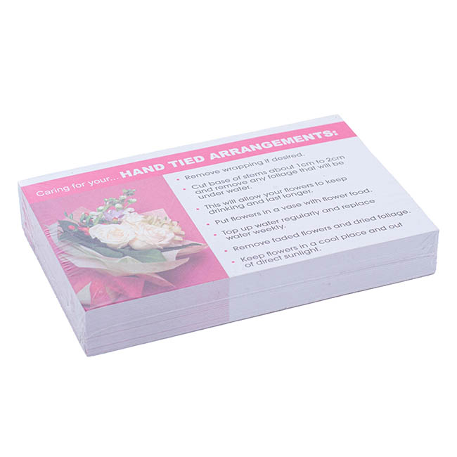 Cards Flower Care Hand Tied Arrangements (10x6.5cmH) Pack 50
