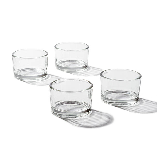 Glass Tealight Candle Holder Classic Clear (5.2x3.2cmH)