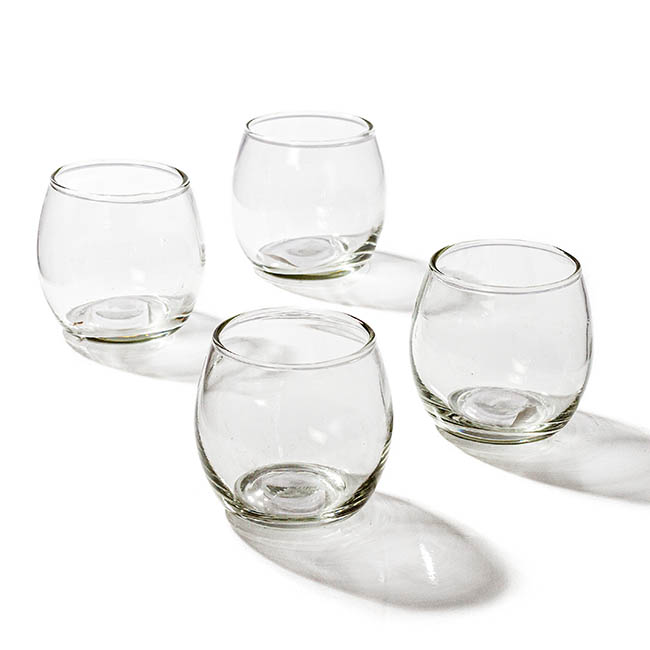 west5products 1x Plain and Simple Small Clear Tea Light Holder 