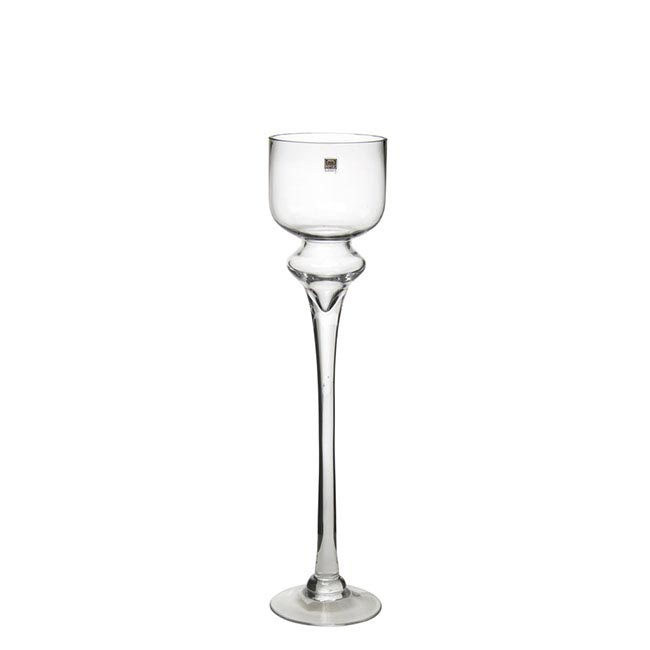Elegant Glass Candle Holder Clear (12x50cmH)