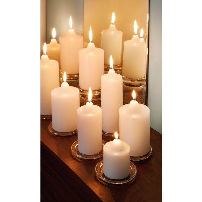 Round Glass Candle Plate Clear (11x1.5cmH)