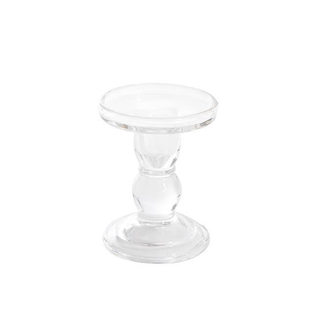Glass Candle Holder Clear (8.5x11.4cmH)