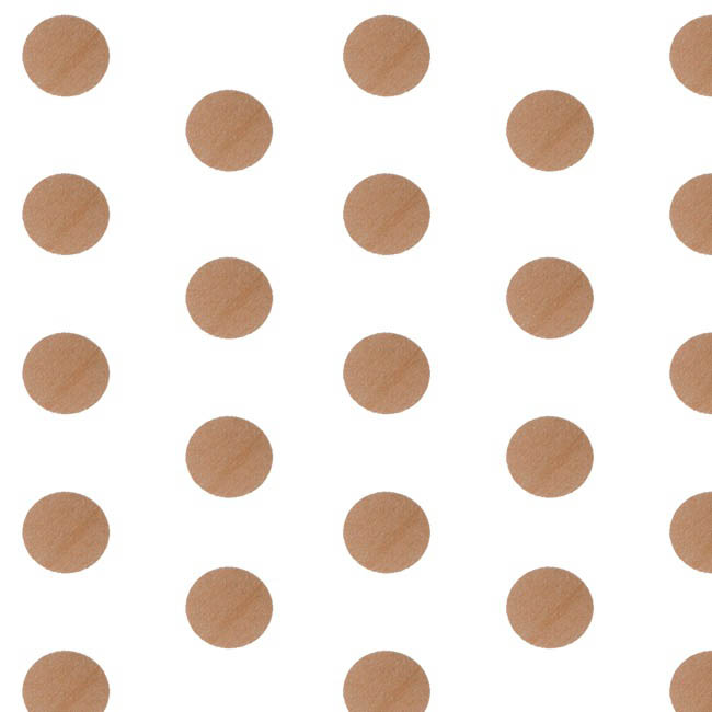 Wrapping Paper Roll Bold Dot Gloss Copper on White(50cmx50m)
