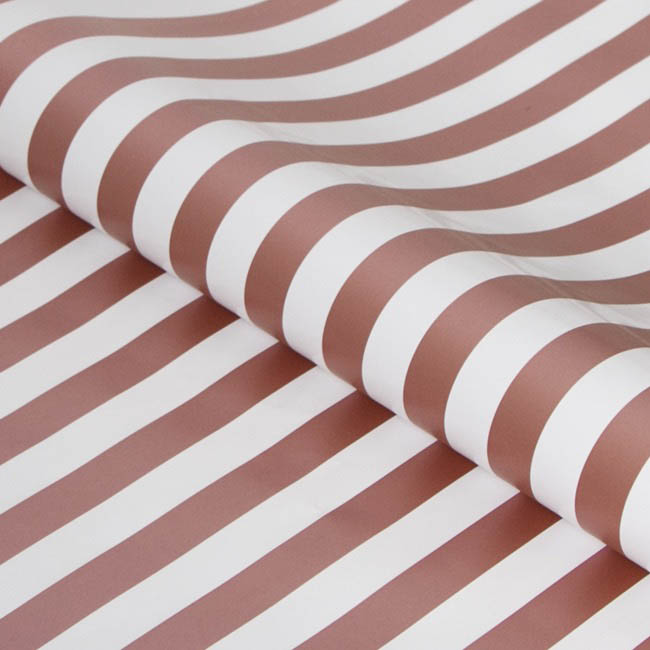 Wrapping Paper Roll Bold Stripe Rose Gold White (50cmx50m)