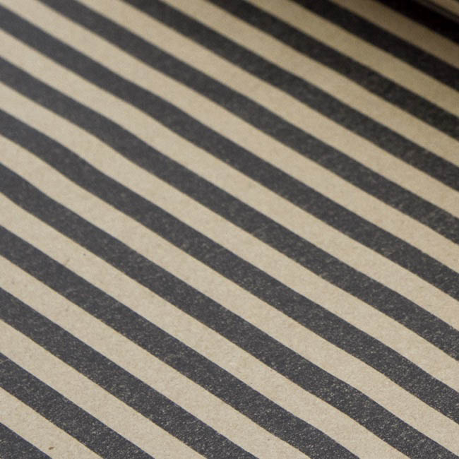 Wrapping PaperCounter Roll Thin Stripe Kraft Black(50cmx50m)