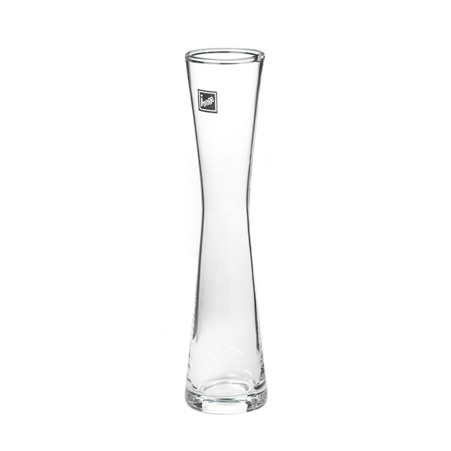 Glass Cylinder Waisted Bud Vase Clear (5Dx24cmH)