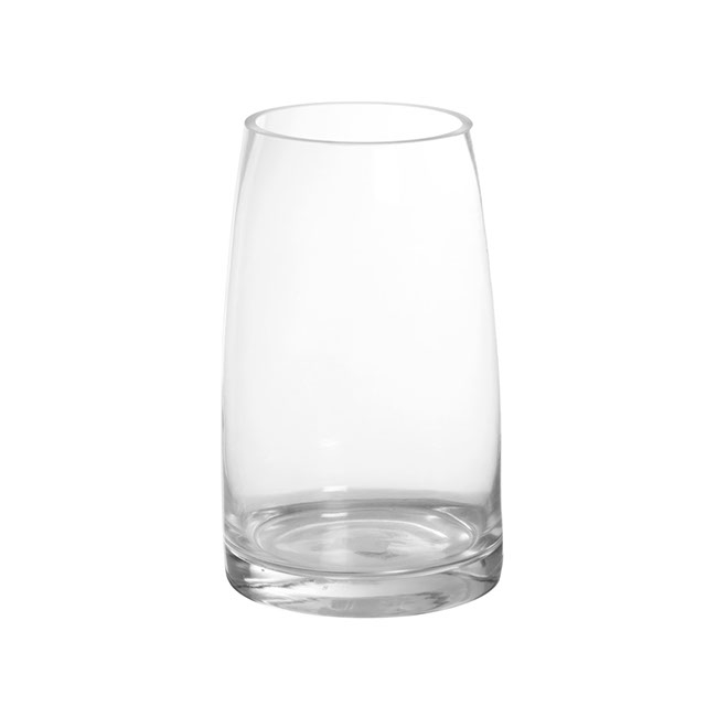 Glass Torpedo Vase Clear (12Tx15Bx25mH)