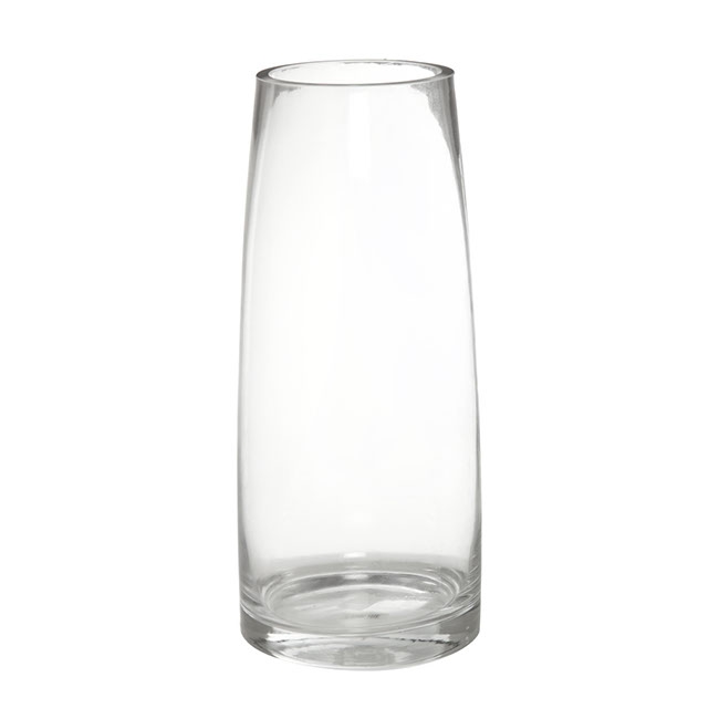 Glass Torpedo Vase Clear (12Tx15Bx35cmH)