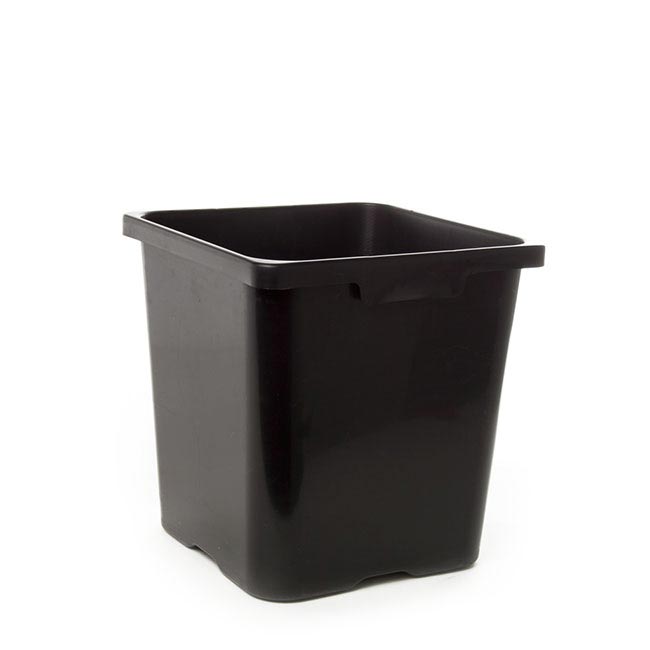 Flower Bucket Plastic Square 06L Black (18x24cmH)