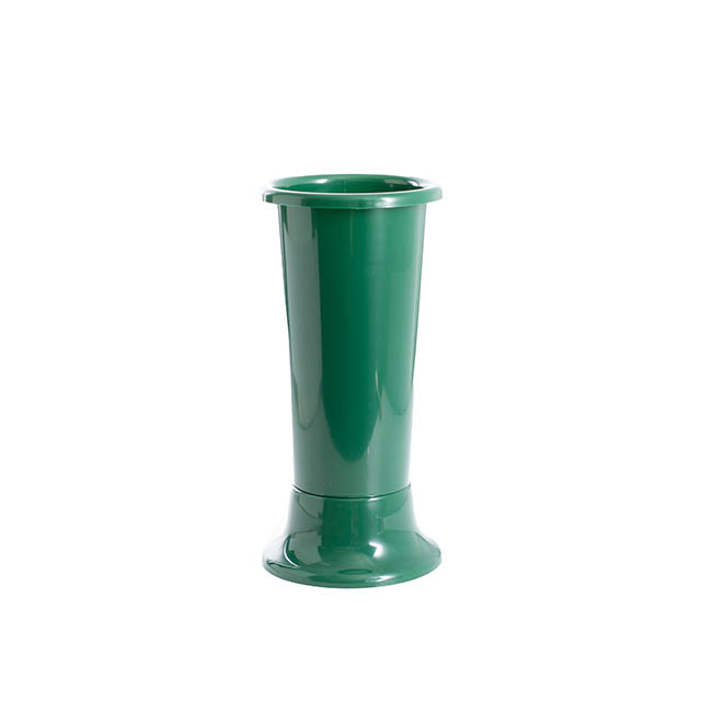 Ideal Flower Display Vase with Base 4L Green (14x35cmH)