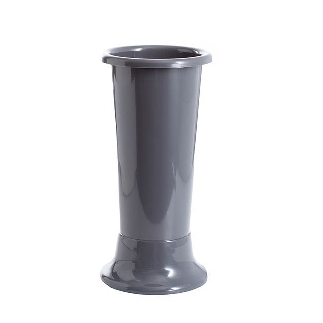 Ideal Flower Display Vase with Base 7L Dark Grey (18x45cmH)