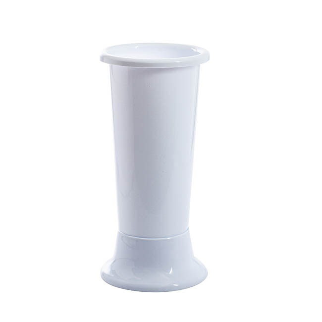 Ideal Flower Display Vase with Base 7L White (18x45cmH)