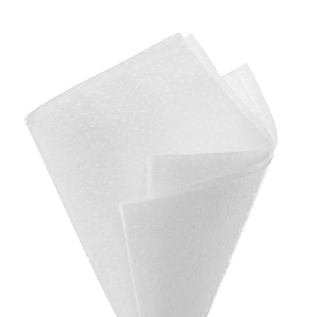 Embossed Nonwoven Wrap 80gsm White (50x70cm) Pack 50