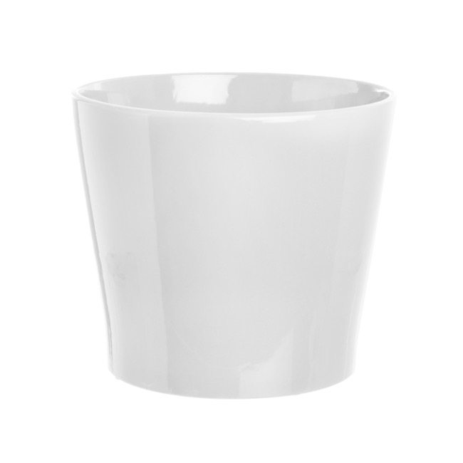 Ceramic Bravo Pot Large Gloss White (23x20cmH)