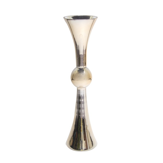 Glass Trumpet Vase Tall Champagne (36x29x76cmH)
