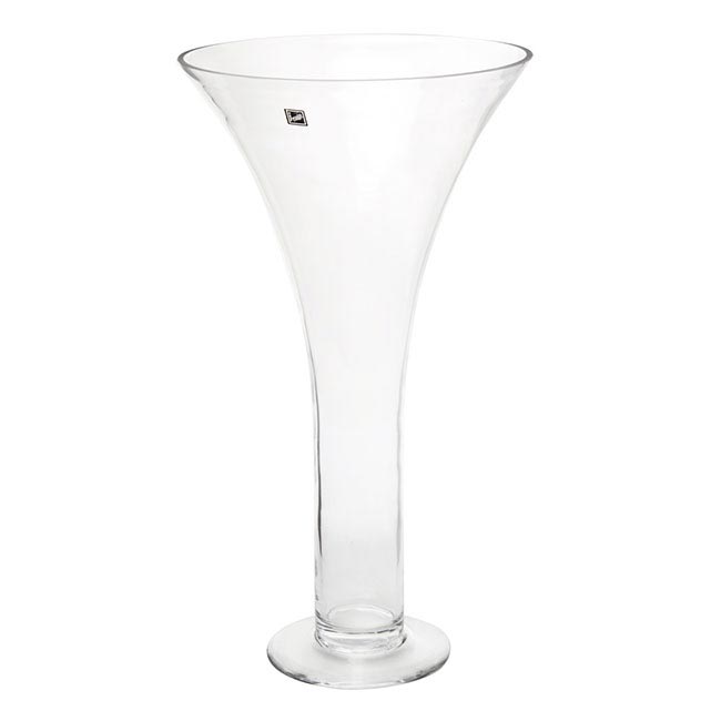 Glass Trumpet Vase Tall Clear (25.5cmDx47cmH)
