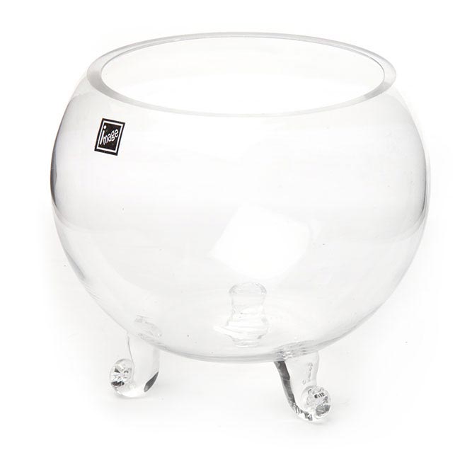 Glass Fish Bowl with foot Clear (12TDx16Dx17cmH)