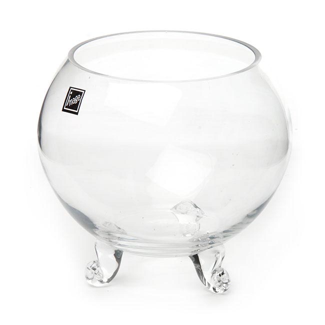 Glass Fish Bowl with foot Clear (10.8TDx14.5Dx13cmH)