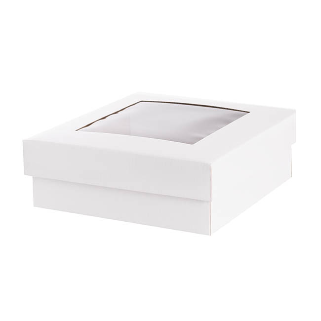 Gourmet Grazing Gift Box Window Sq White (28x28x9cmH)