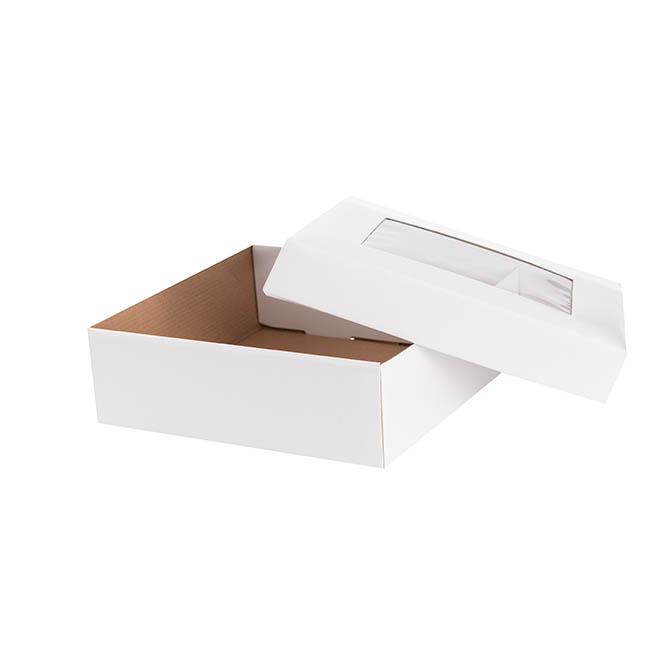 Gourmet Grazing Gift Box Window Sq White (24x24x9cmH)