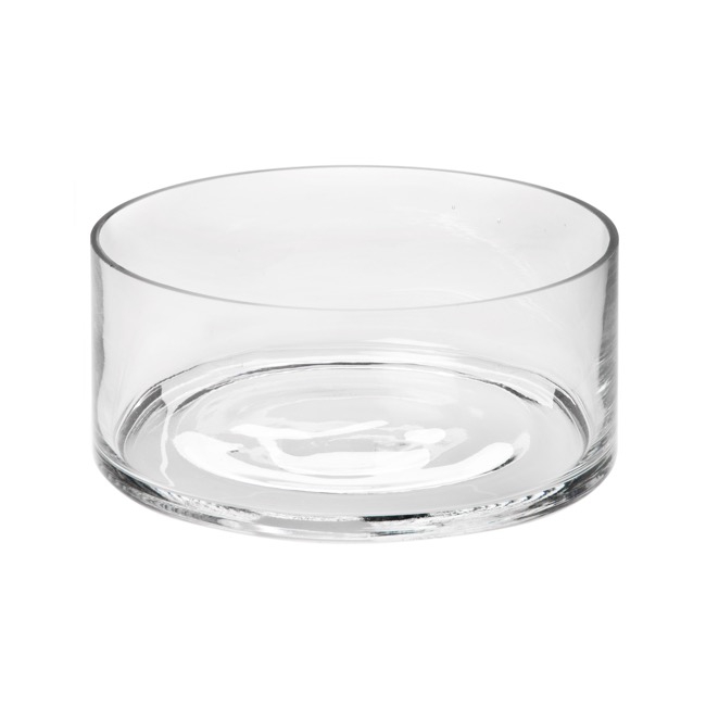 Glass Float Bowl Clylinder Clear (20x9cmH)