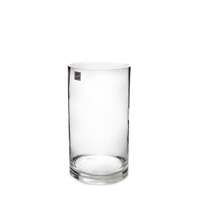 Glass Cylinder Vase Clear (12Dx25cmH)