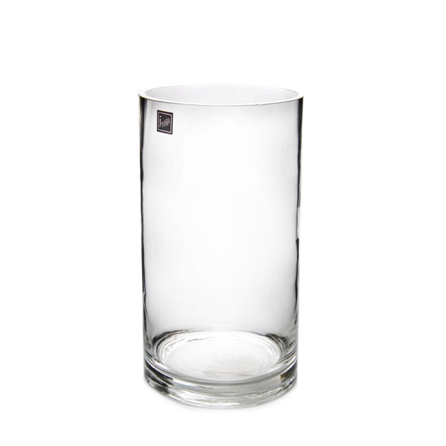 Glass Cylinder Vase Clear (15Dx30cmH)