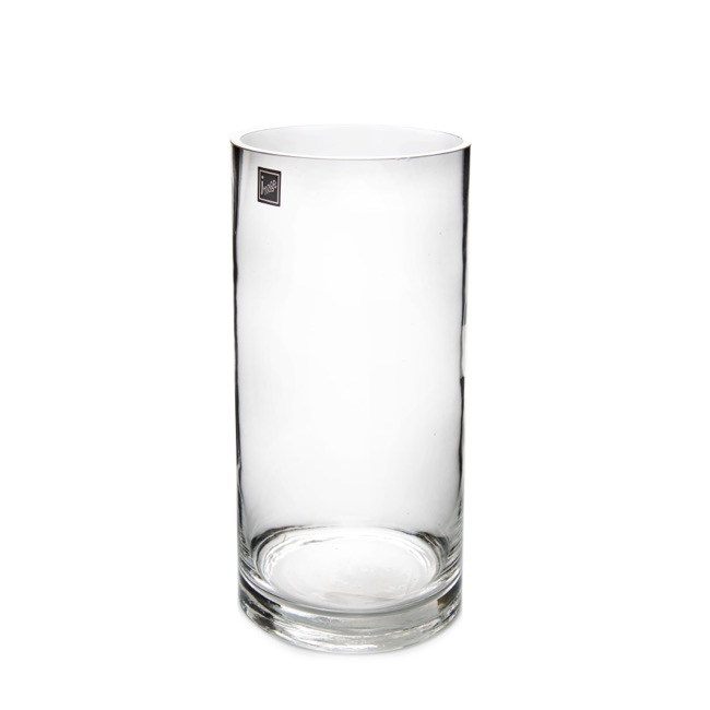 Glass Cylinder Vase Clear (14Dx32cmH)