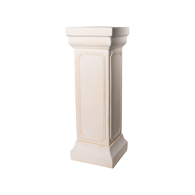 Fibreglass Pedestal Classic Smooth Ivory (26x26x74cmH)