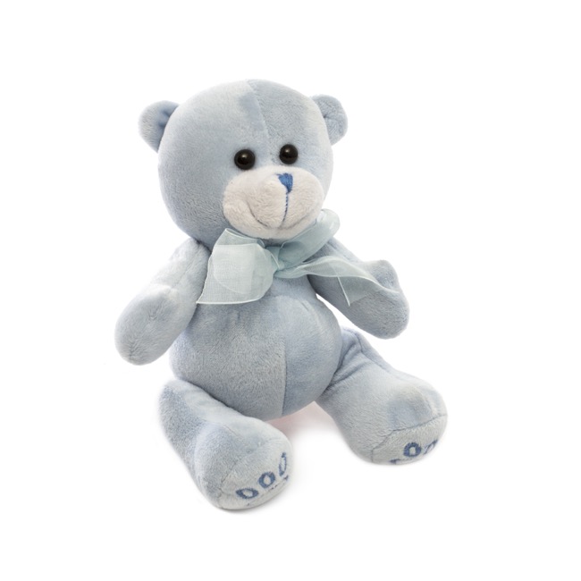 Teddy Bear Baby Paw Print Blue (15cmST)