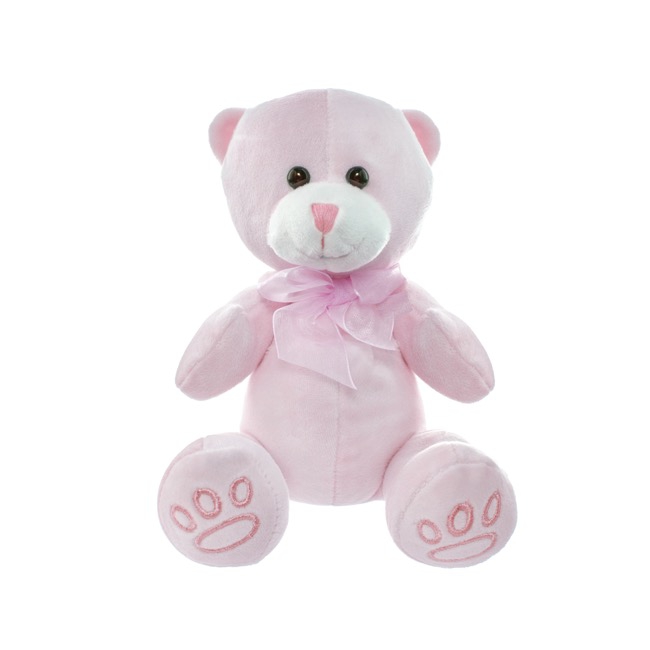 Teddy Bear Baby Paw Print Pink (15cmST)