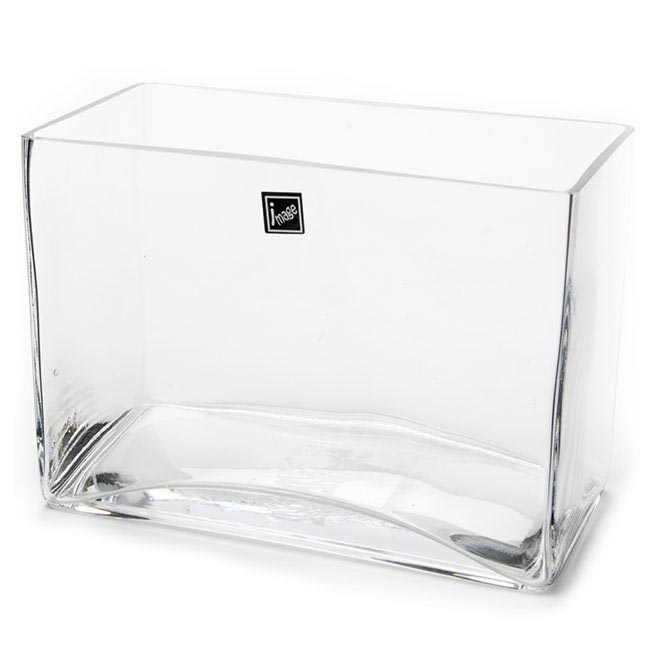 Glass Rectangle Vase Clear (20x10x15cmH)