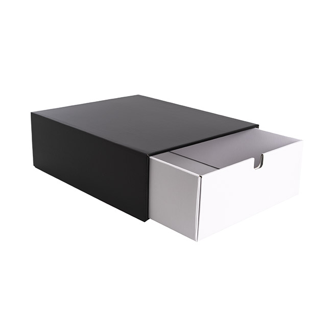 Hamper Gift Drawer Box Medium Black (36x30x12cmH)