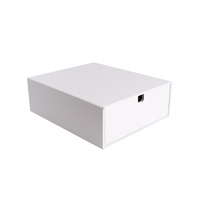 Hamper Gift Drawer Box Medium White (36x30x12cmH)