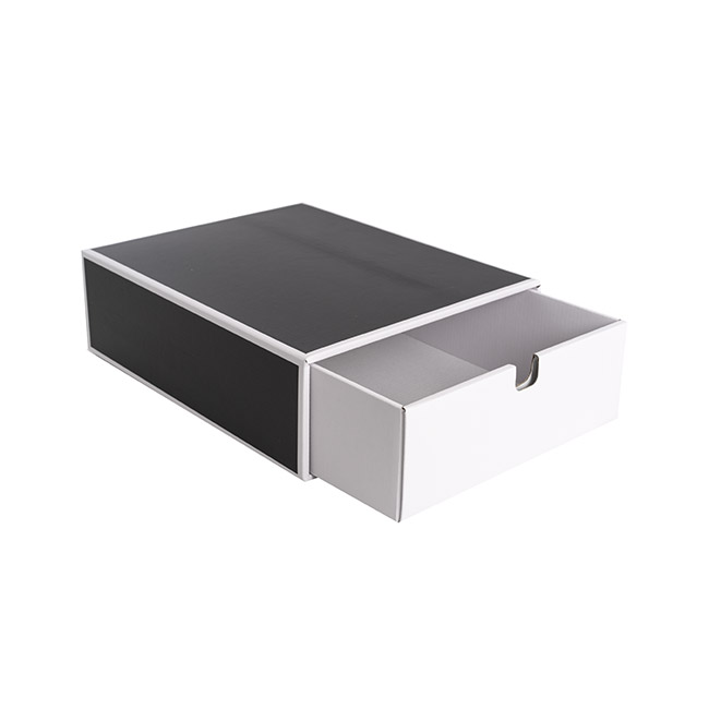 Hamper Gift Drawer Box Small Silhouette Black (32x26x10cmH)