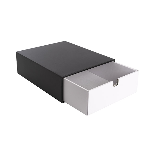 Hamper Gift Drawer Box Small Black (32x26x10cmH)