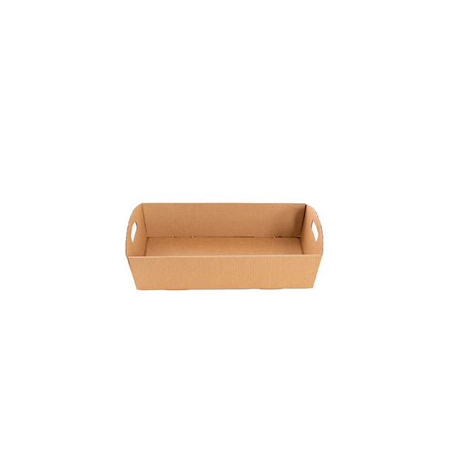 Hamper Tray Flat Pack Mini Kraft Brown (20x12.5x6cmH)