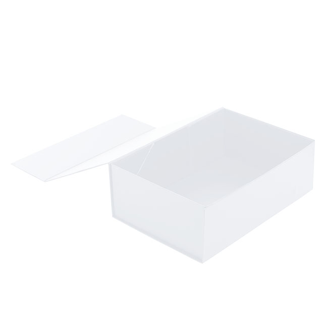 Gourmet Gift Box Magnetic Flap Large White (38x26x13cmH)